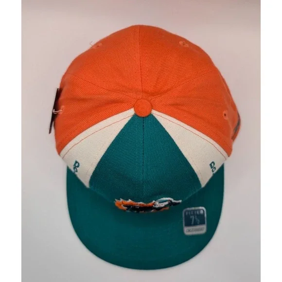Deadstock Vtg Miami Dolphins Reebok Hat Men 7 1/2 NFL On Field Football 2002 NWT
